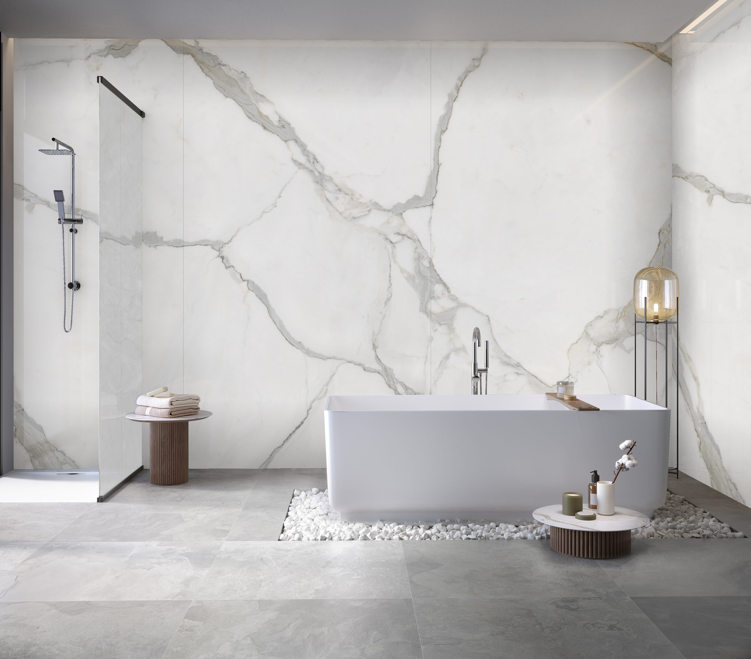 Proceso de diseño con marmol en baños